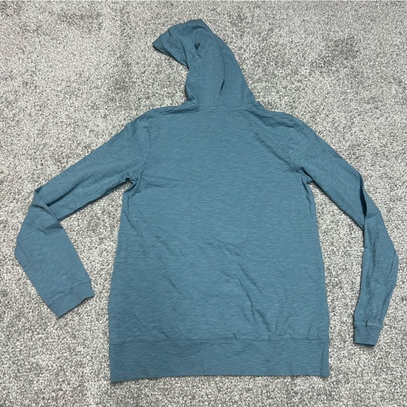 Sundance Shirt Womens XS Blue Hooded Long Sleeve Cotton Cross Hem Pullover - Picture 6 of 6